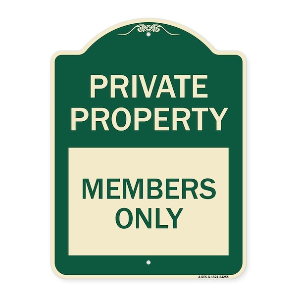 Private Parking Members Only Heavy-Gauge Aluminum Architectural Sign